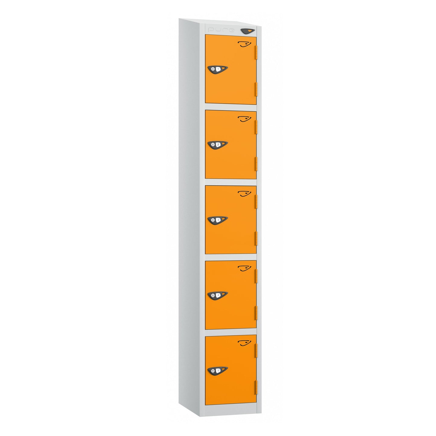 Pure Prime 5 Door Sloping Top Locker H1950/1800xW300xD450mm