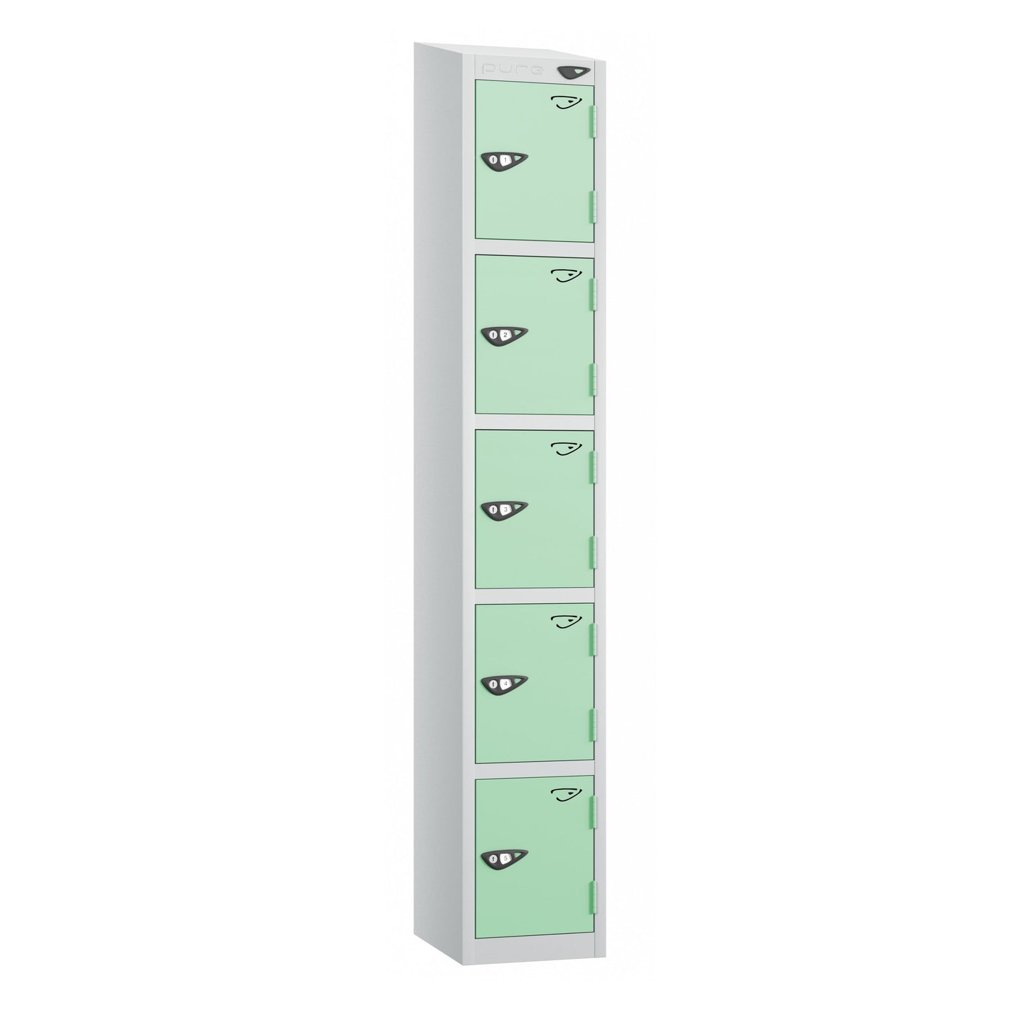 Pure Prime 5 Door Sloping Top Locker H1950/1800xW300xD450mm