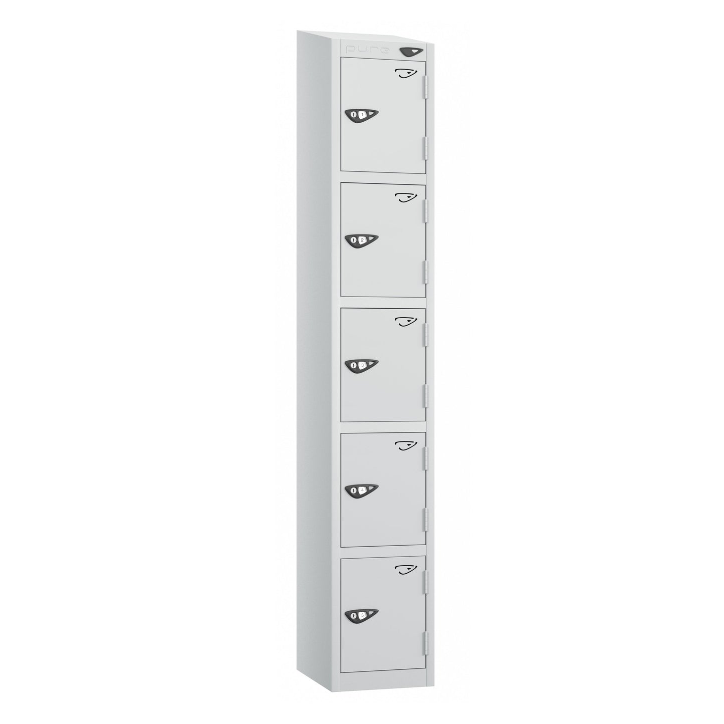 Pure Prime 5 Door Sloping Top Locker H1950/1800xW300xD450mm