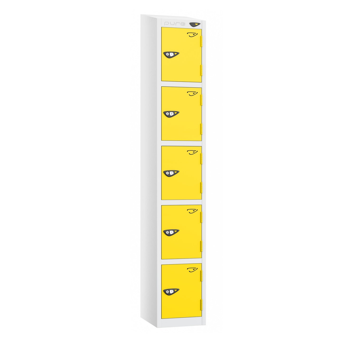 Pure Prime 5 Door Sloping Top Locker H1950/1800xW300xD450mm