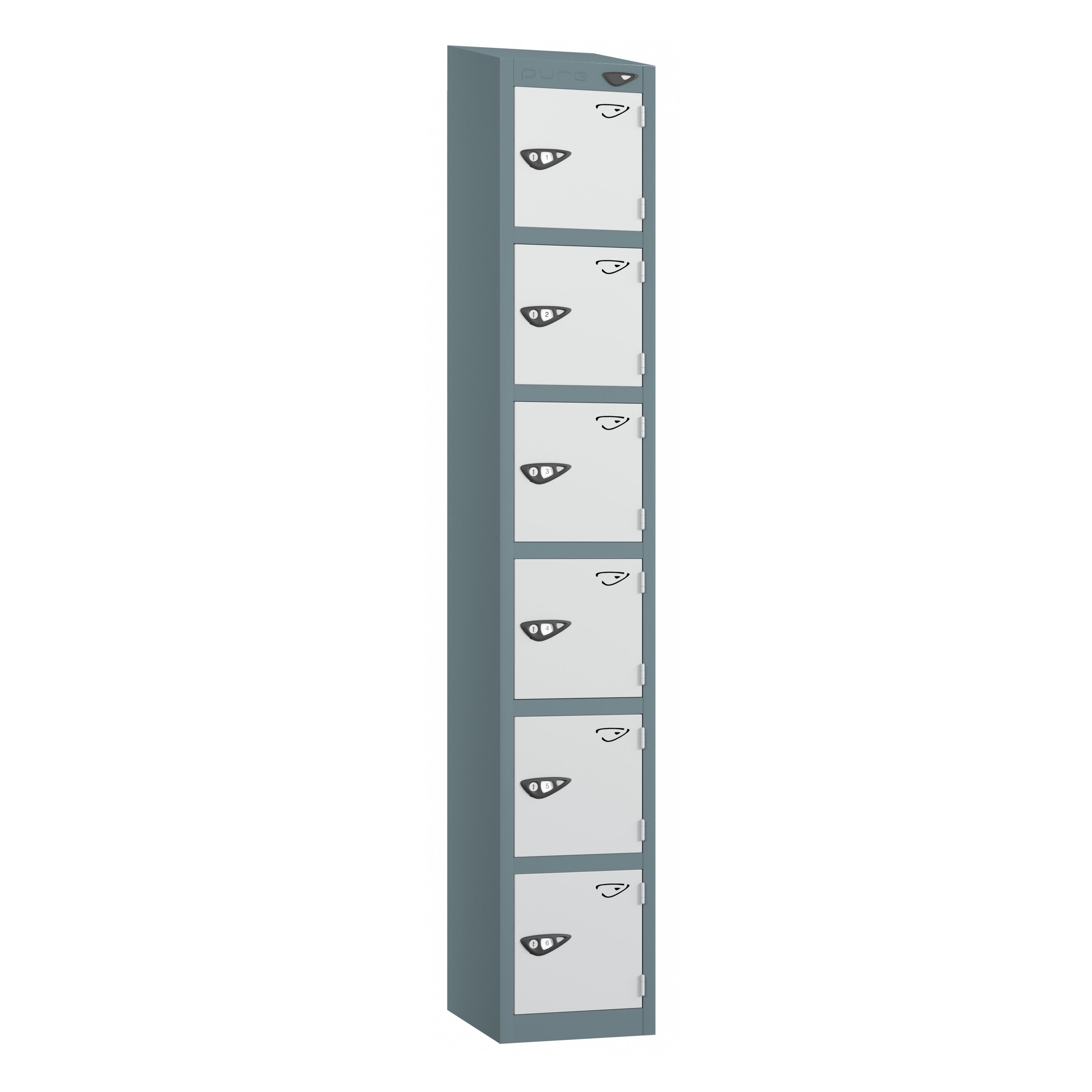 Pure Prime 6 Door Sloping Top Locker H1950/1800xW380xD450mm – Morleys ...