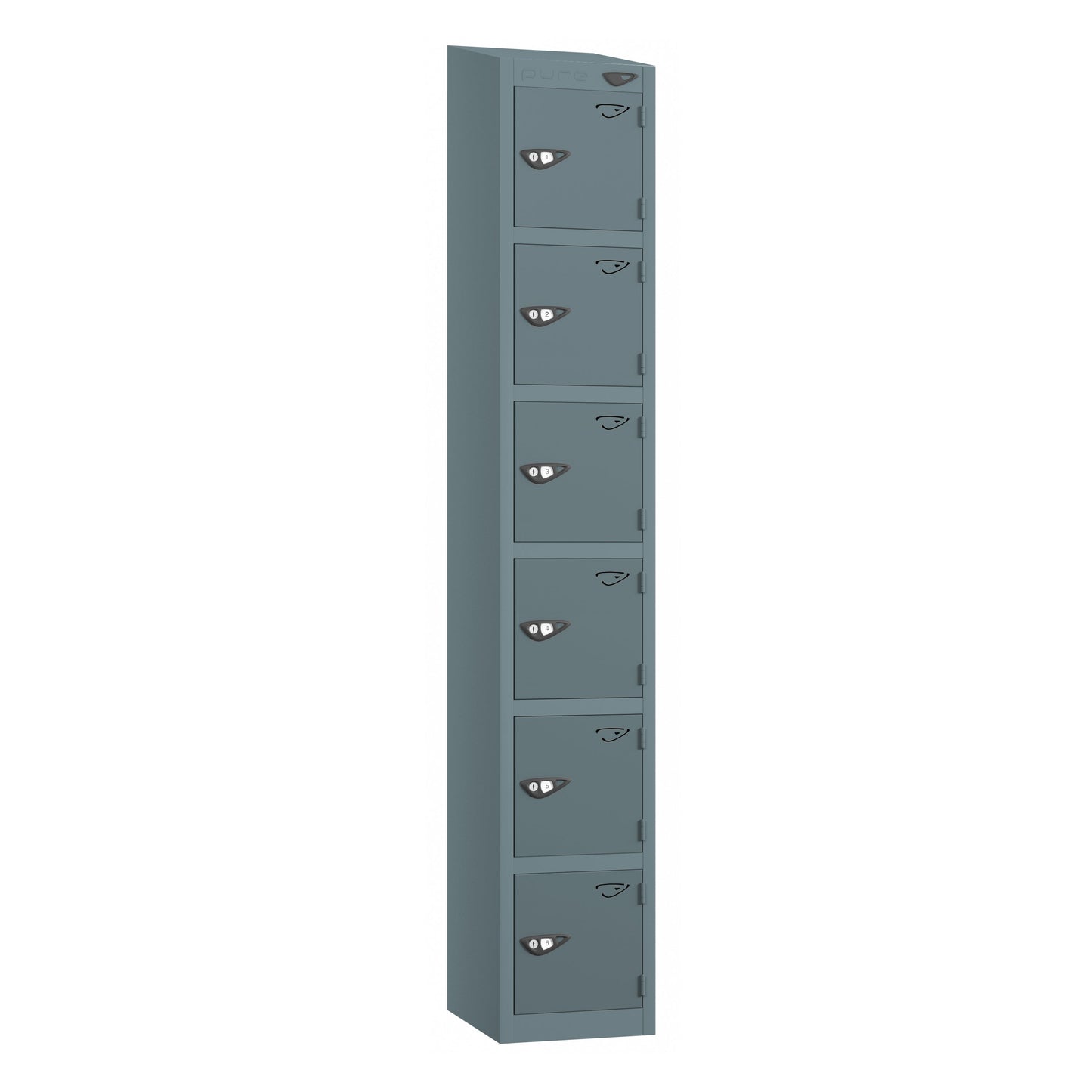 Pure Prime 6 Door Sloping Top Locker H1950/1800xW300xD450mm