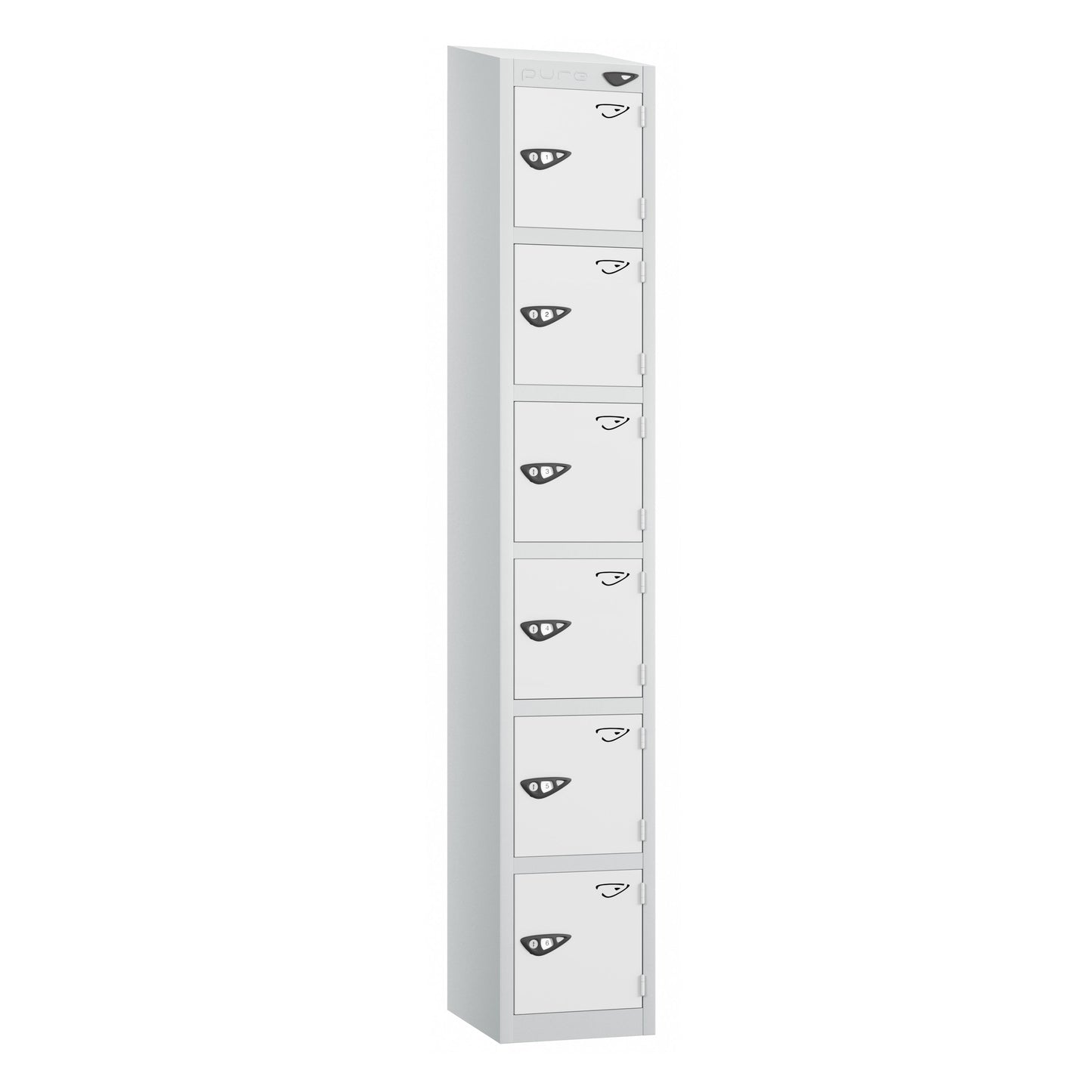 Pure Prime 6 Door Sloping Top Locker H1950/1800xW300xD450mm