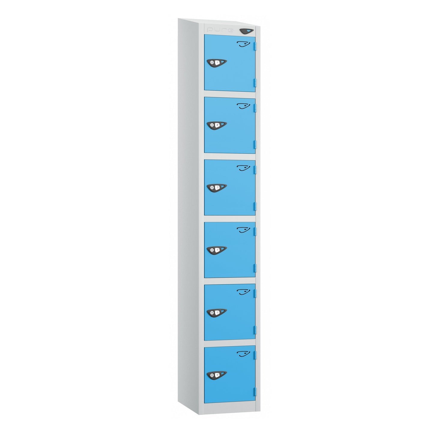 Pure Prime 6 Door Sloping Top Locker H1950/1800xW300xD450mm