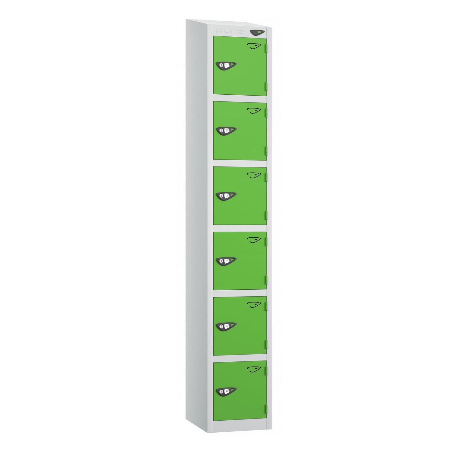 Pure Prime 6 Door Sloping Top Locker H1950/1800xW300xD450mm