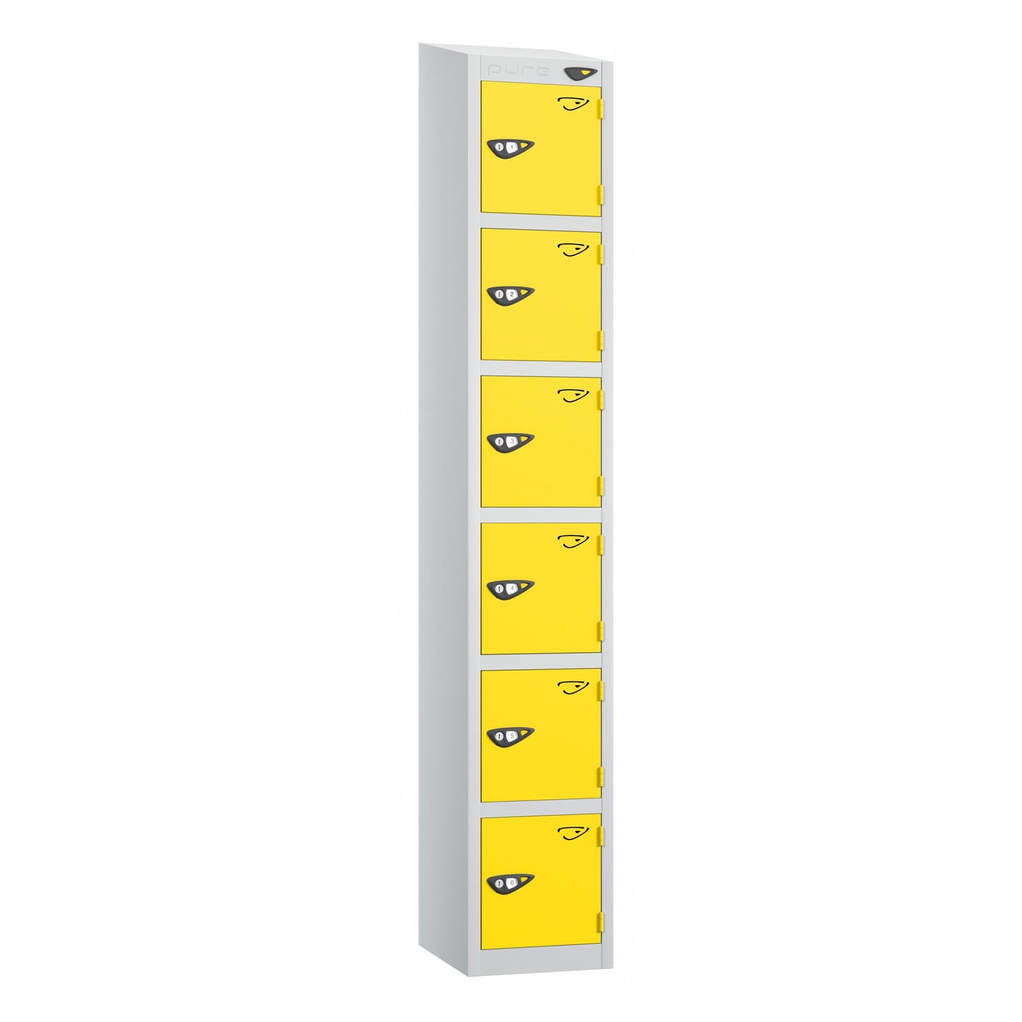 Pure Prime 6 Door Sloping Top Locker H1800xW300xD450mm