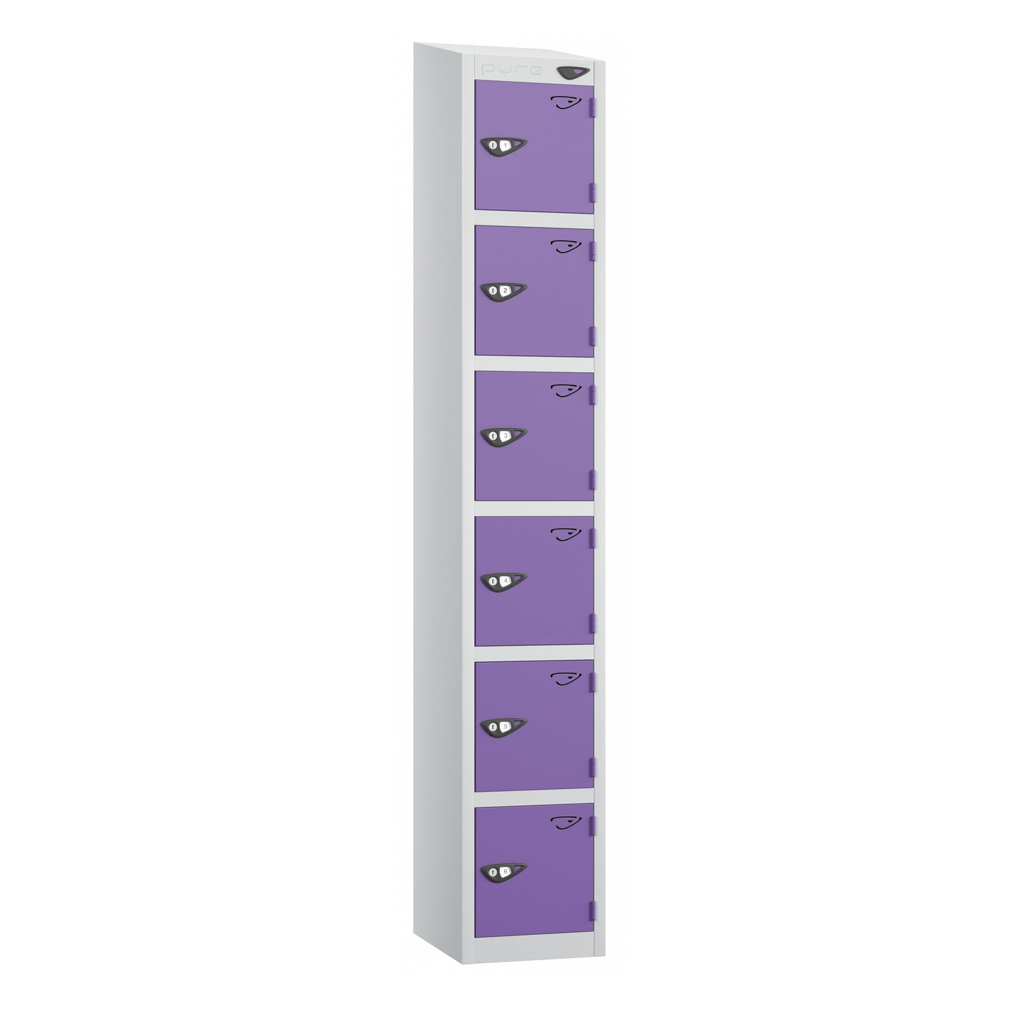 Pure Prime 6 Door Sloping Top Locker H1950/1800xW300xD450mm