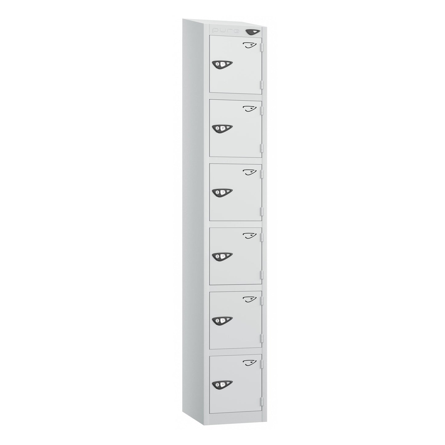 Pure Prime 6 Door Sloping Top Locker H1800xW300xD450mm