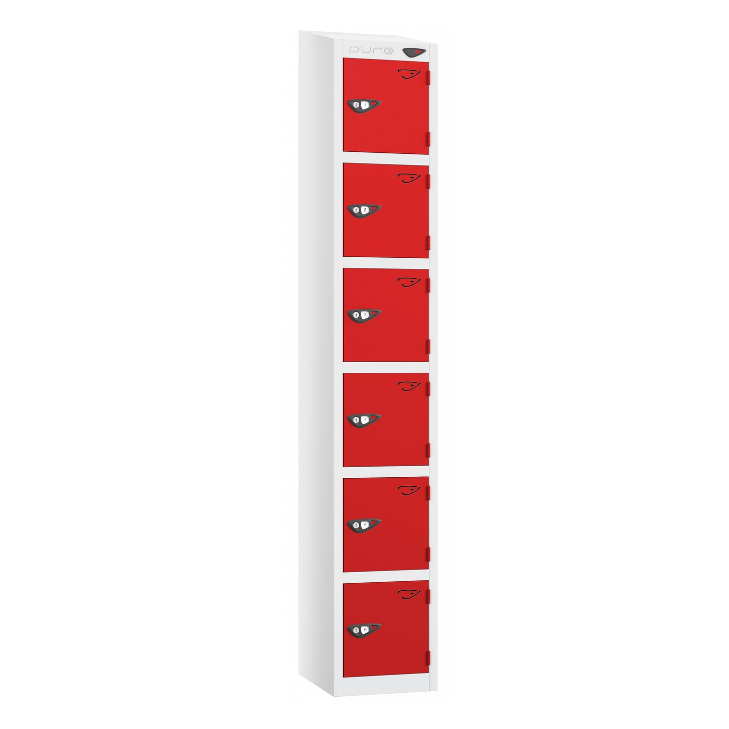 Pure Prime 6 Door Sloping Top Locker H1950/1800xW300xD450mm