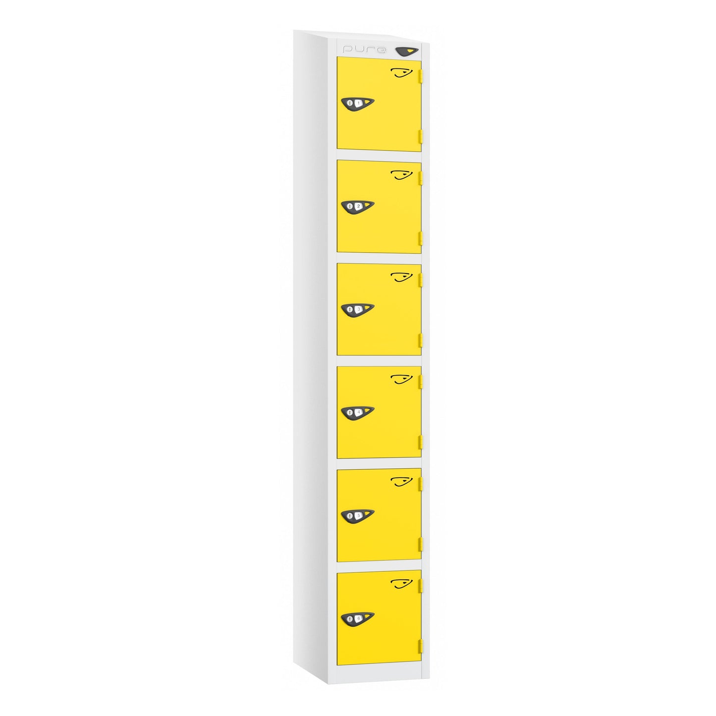 Pure Prime 6 Door Sloping Top Locker H1950/1800xW300xD450mm
