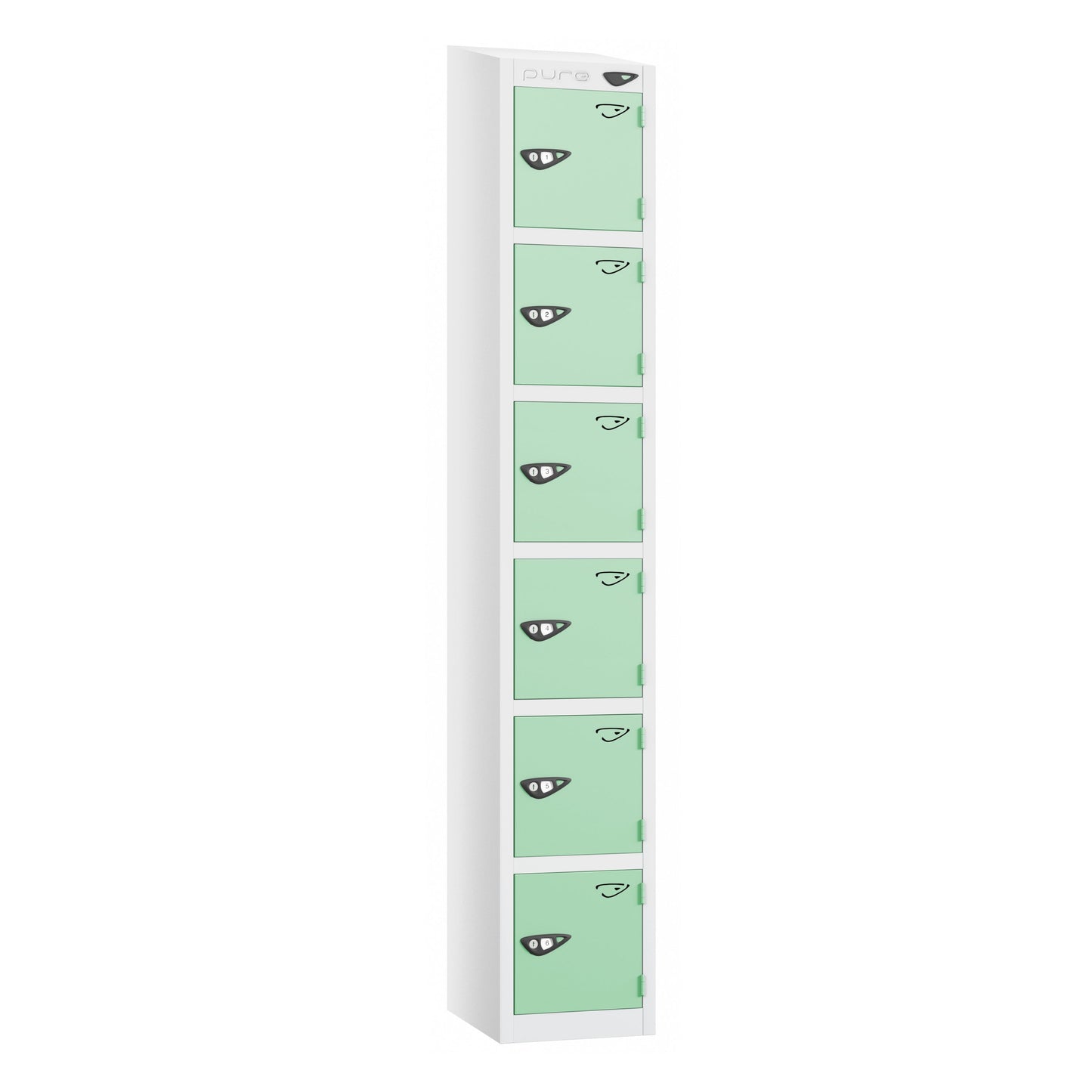 Pure Prime 6 Door Sloping Top Locker H1950/1800xW300xD450mm