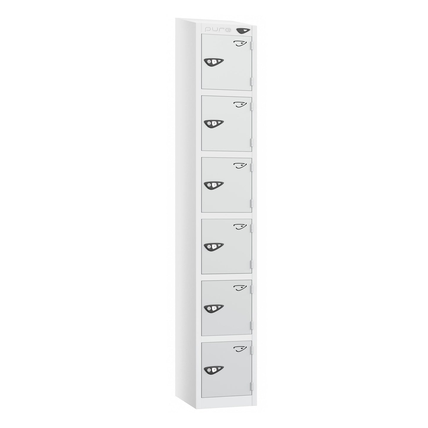 Pure Prime 6 Door Sloping Top Locker H1950/1800xW300xD450mm