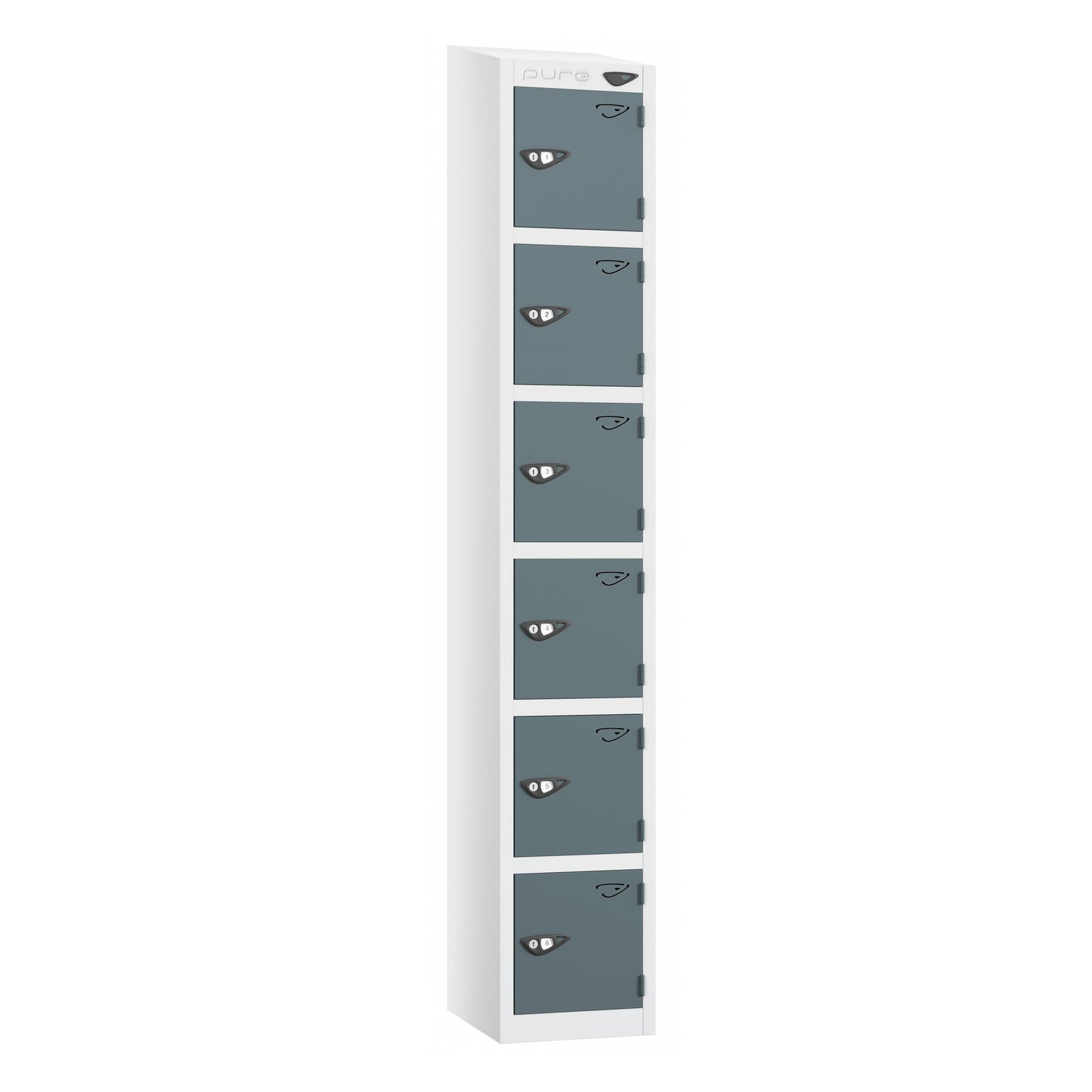 Pure Prime 6 Door Sloping Top Locker H1950/1800xW300xD450mm