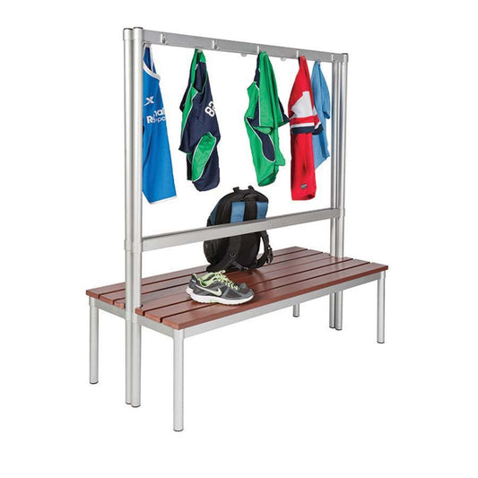 Enviro 1600Mm Changing Room Bench 5 Hook Coloured