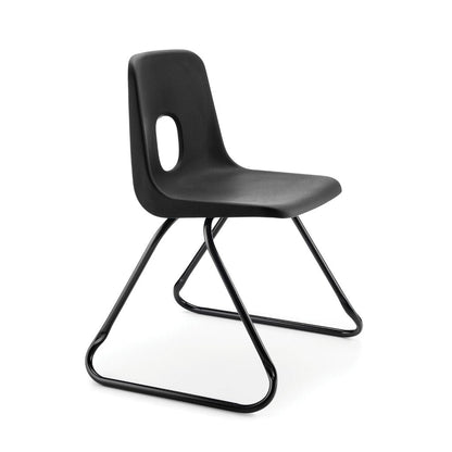 Series E Poly Skid Base Chair Black CS30471