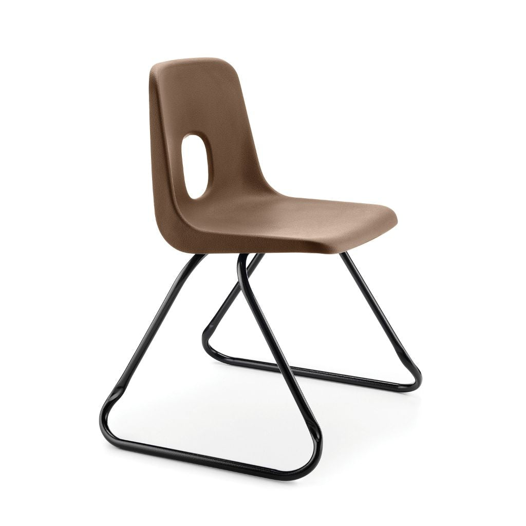 Series E Poly Skid Base Chair Brown CS30471