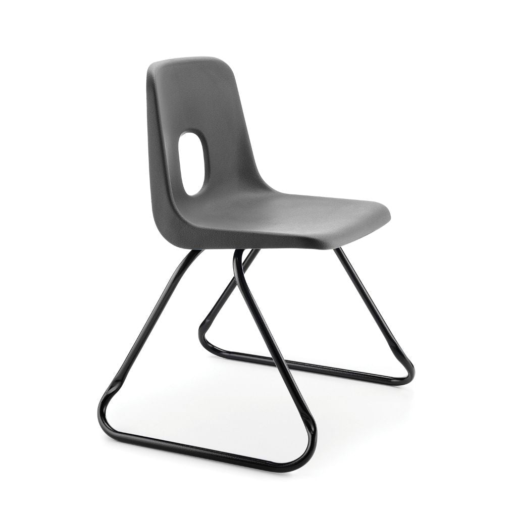 Series E Poly Skid Base Chair Charcoal CS30471