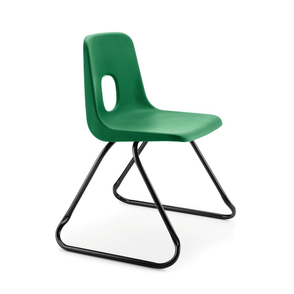 Series E Poly Skid Base Chair Green CS30471