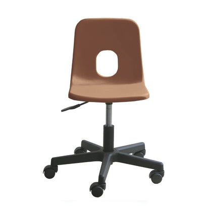 Series E Poly Swivel Chair with Castors Brown CS30300