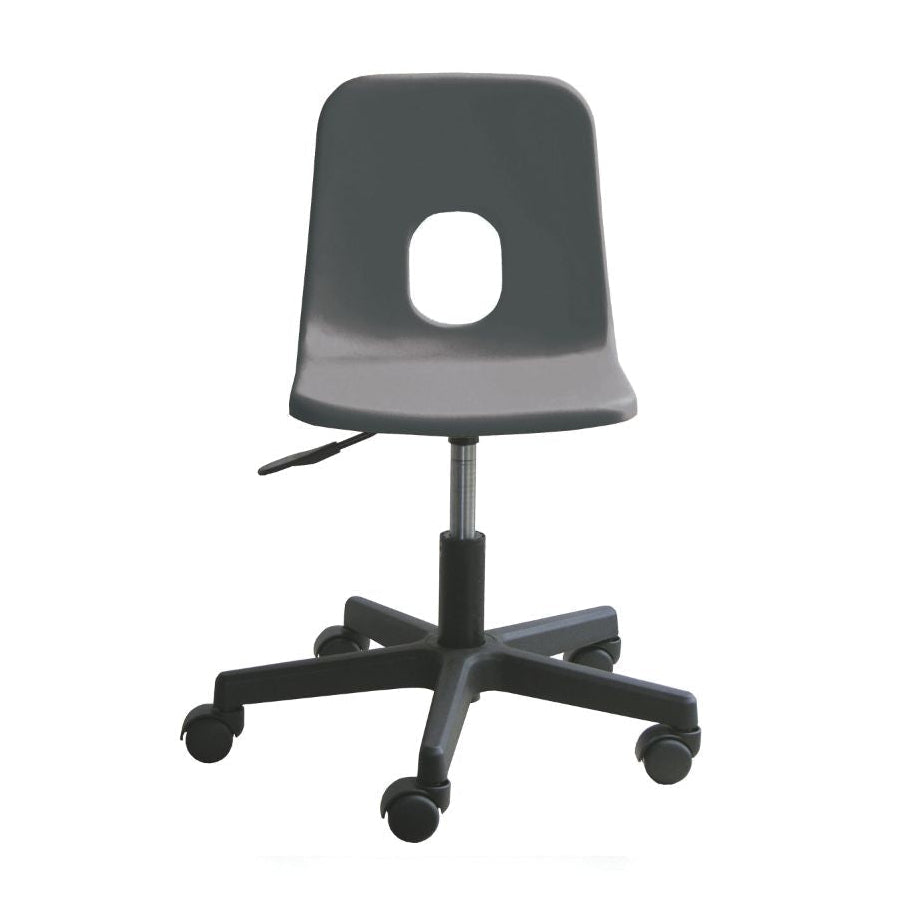 Series E Poly Swivel Chair with Castors Charcoal CS30300