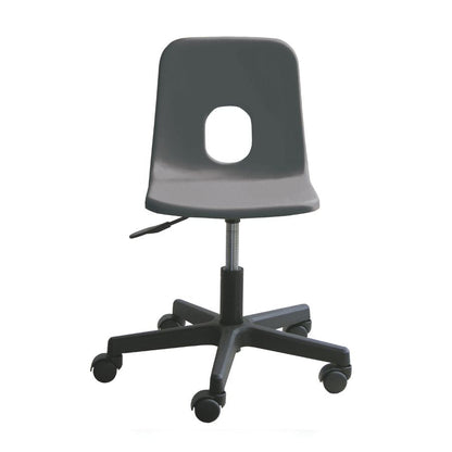 Series E Poly Swivel Chair with Castors Charcoal CS30300