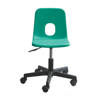 Series E Poly Swivel Chair with Castors Emerald CS30300