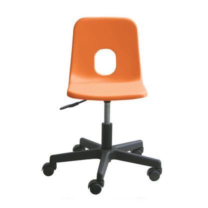 Series E Poly Swivel Chair with Castors Orange CS30300