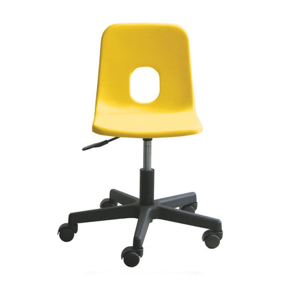 Series E Poly Swivel Chair with Castors Yellow CS30300