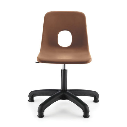 Series E Poly Swivel Chair with Glides Brown CS30300