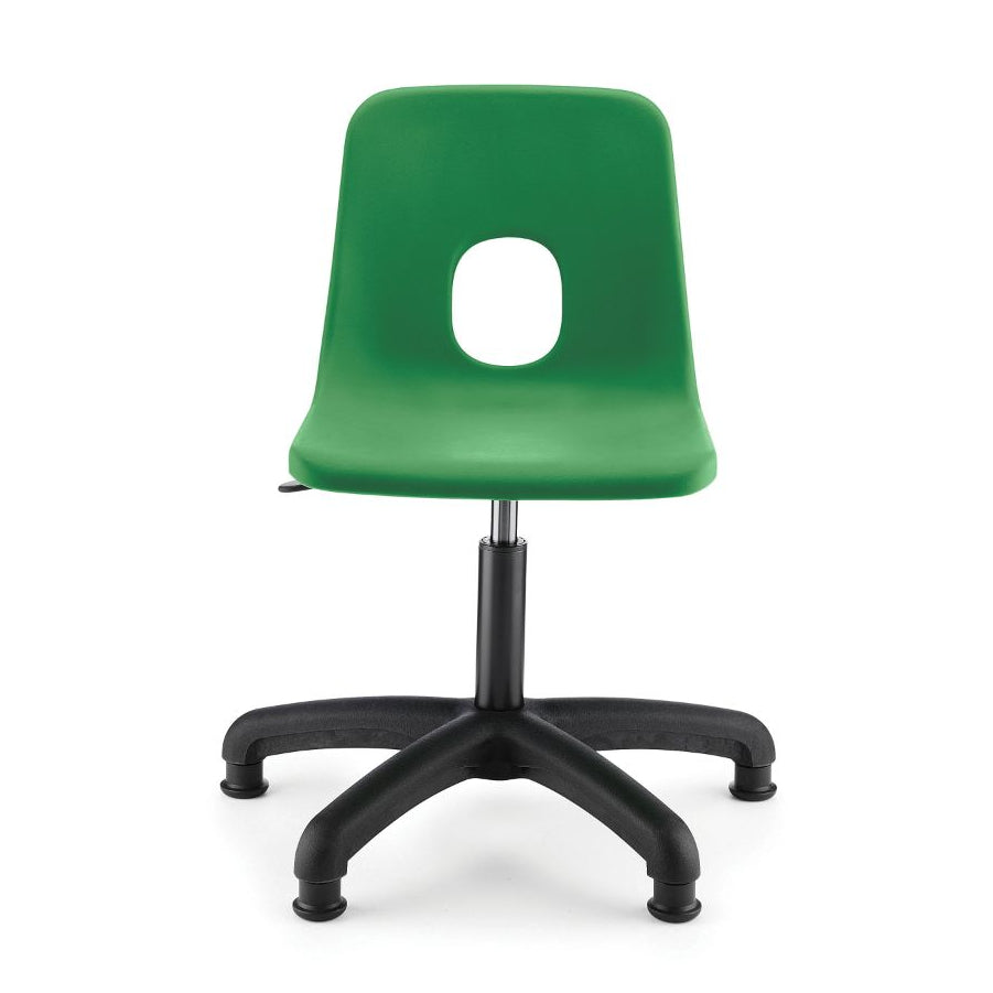 Series E Poly Swivel Chair with Glides Green CS30300