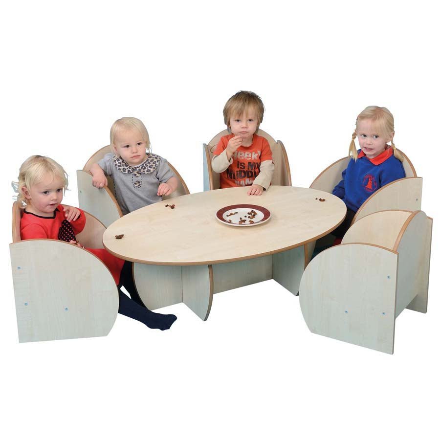 Mini &Amp; Toddle Range Oval Table Height 300Mm