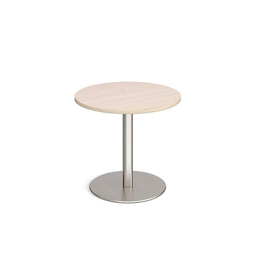 Circular Table With Stainless Steel Flat Radial Base H750Mm