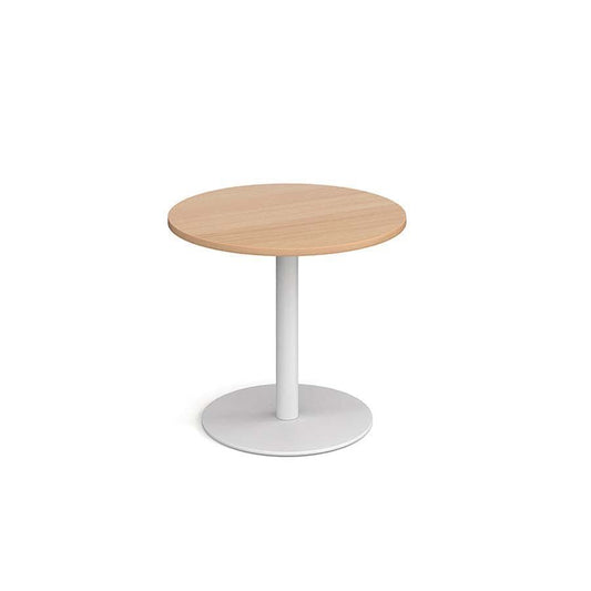 Circular Table With White Flat Radial Base H750Mm