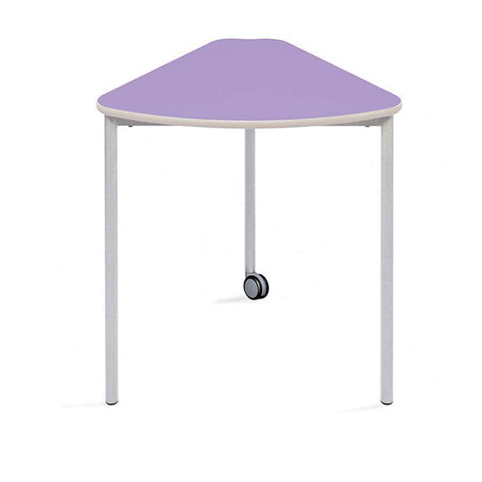 Segga Table With Castors Beech Charcoal Edge & Light Grey Duraform Frame Size 3