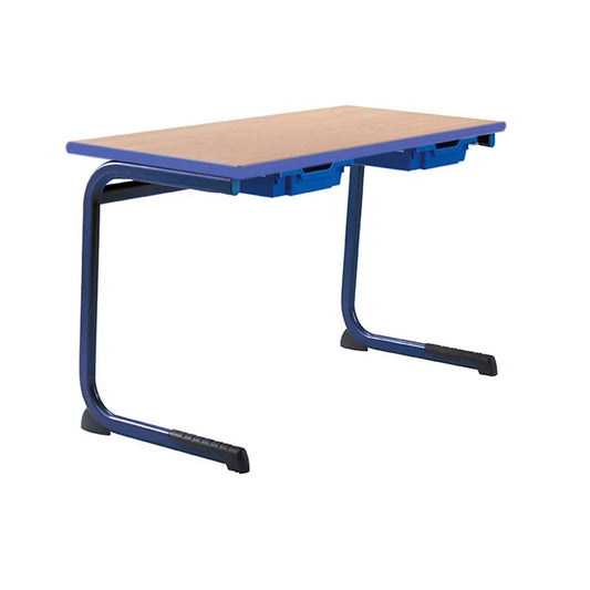 Alpha® Cast PU Edge Tray Classroom Table Double