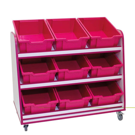 Vibrant Sloping 9 Tray Mobile Unit Inc Trays