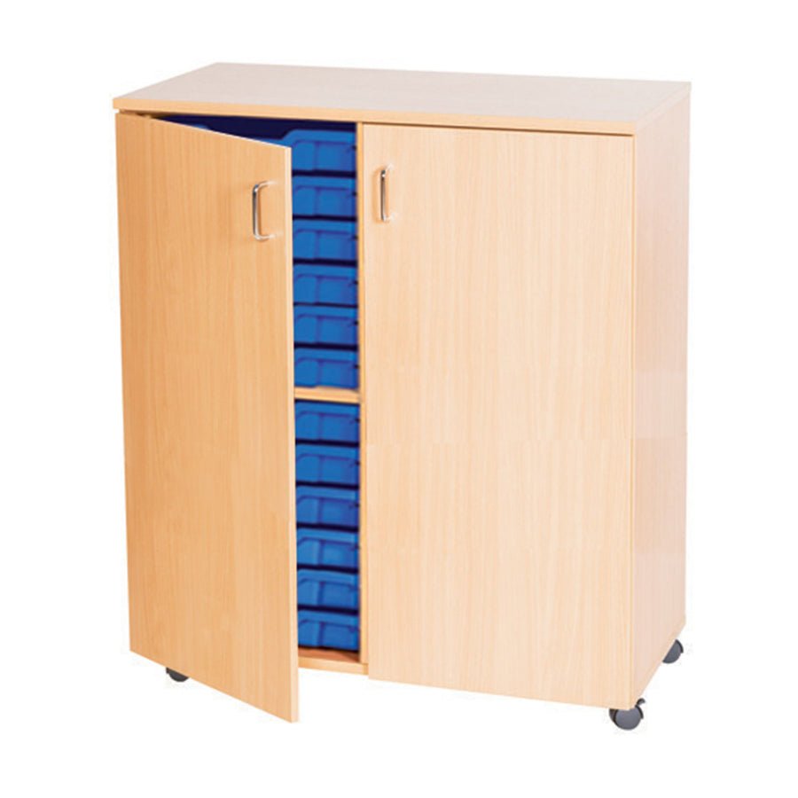 Smart Storage 20 Tray Double Mobile Unit Lockable Doors