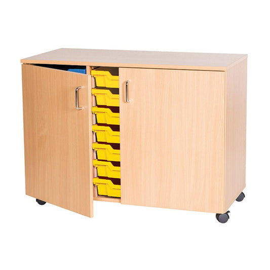 Smart Storage 21 Tray Triple Mobile Unit Lockable Doors