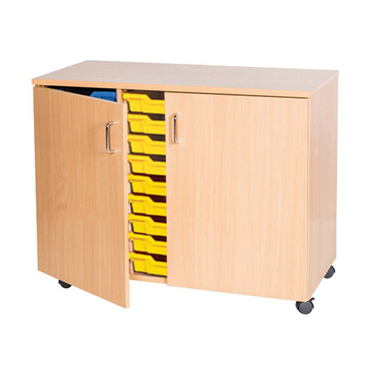 Smart Storage 27 Tray Triple Mobile Unit Lockable Doors