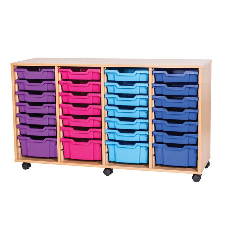 Smart Storage Open 32 Tray Quad Mobile Unit