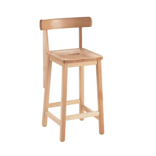 Heritage Beech Traditional Lab Stool Seat Height 610 + Backrest